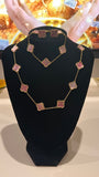 Barbie pink 18k necklace set
