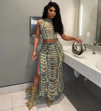 Denim 2 piece skirt