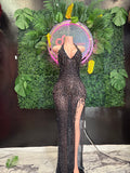 Black Black Venom – Luxe Sheer Crystal Gown