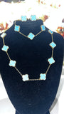 Baby blue 18k vann cleef set