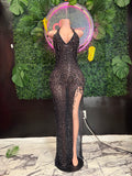 Black Black Venom – Luxe Sheer Crystal Gown
