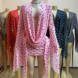 Summer red polka dot dress