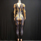 Mimi gold and black jumpsuit