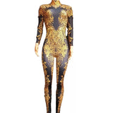 Mimi gold and black jumpsuit